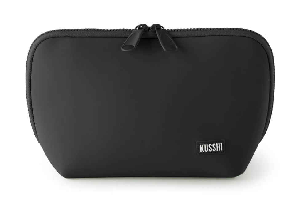 Black with Pink Neoprene Makeup Bag
