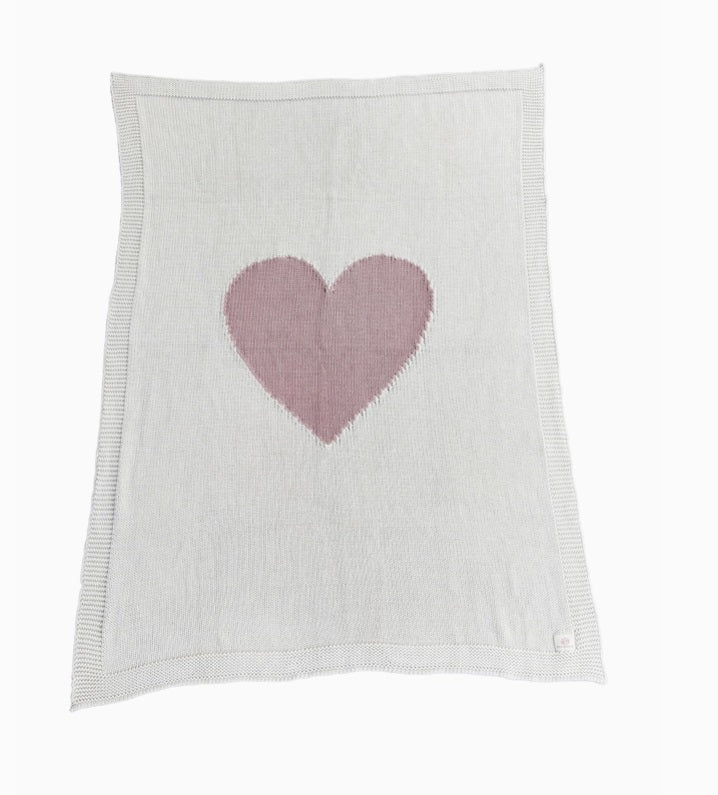 Pink Heart Baby Blanket