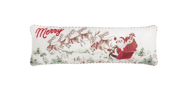 Santa Scene Long Pillow