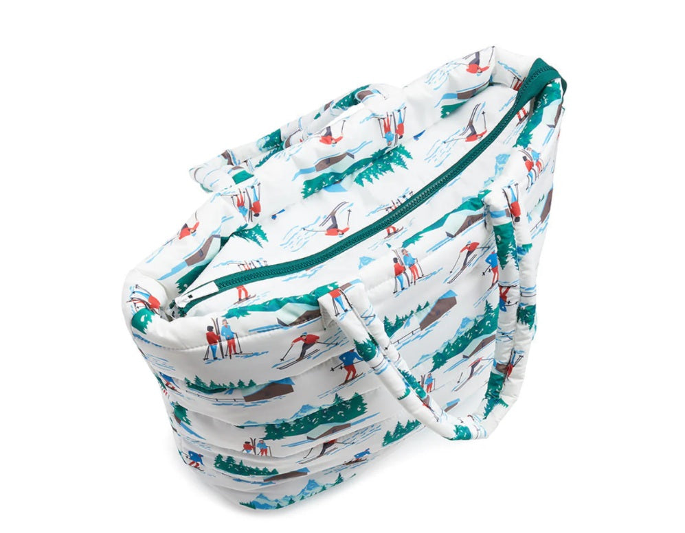Ski Puffer Tote Bag