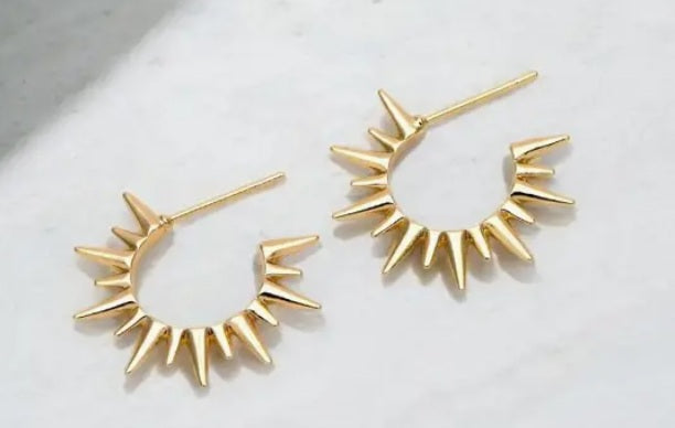 Sun Ray Hoop Earrrings