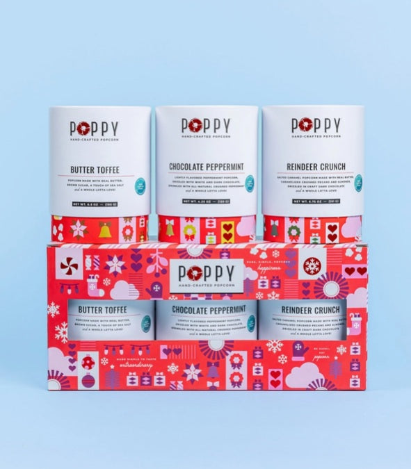 Holiday Cylinder Trio Popcorn Set