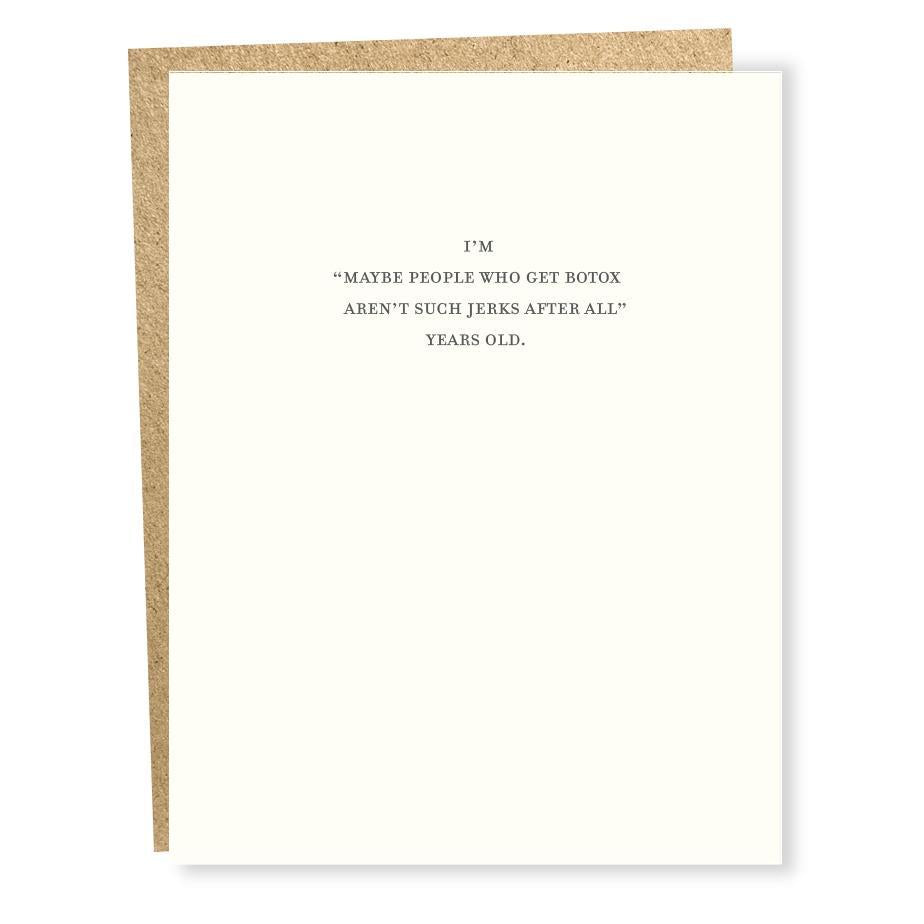 Botox Birthday Card