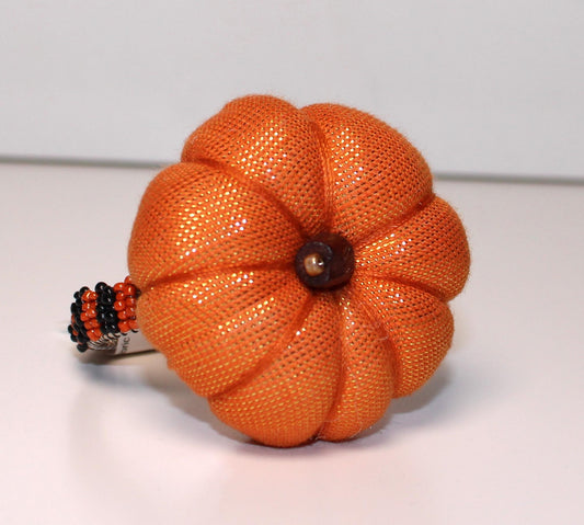 Orange Pumpkin Fabric Napkin Rings