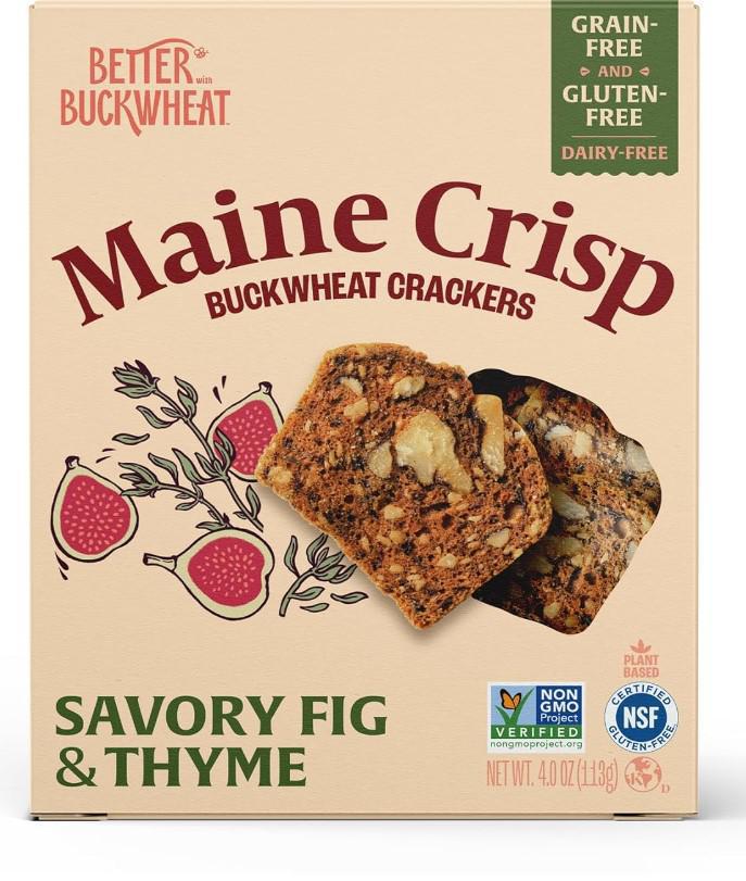 Maine Crisp Buckwheat Crackers - Savory Fig & Thyme