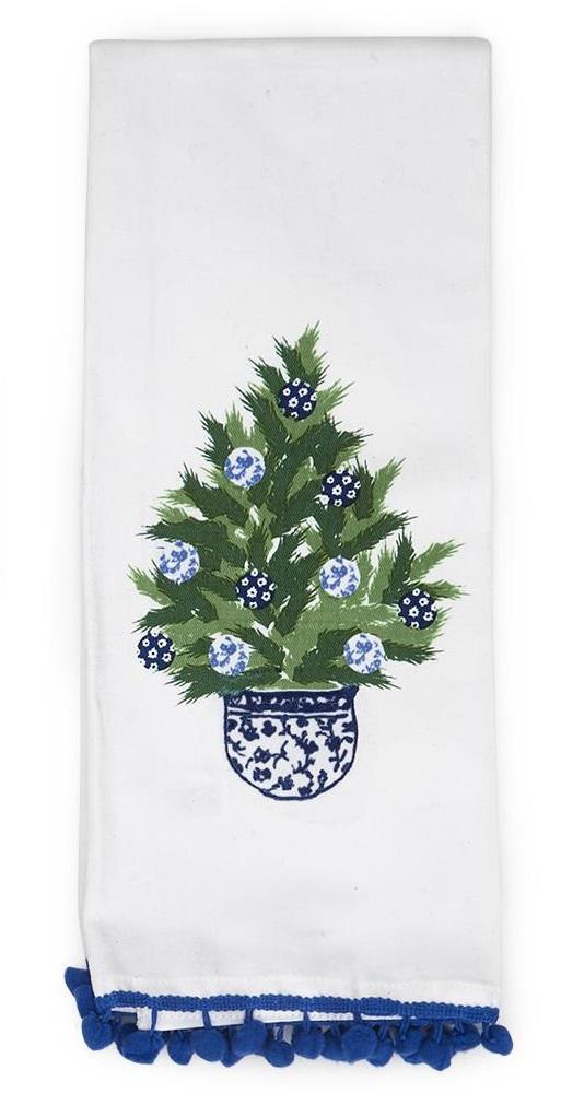 Blue/White Tree Hand Towel
