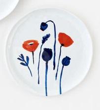 Handmade Floral Plate