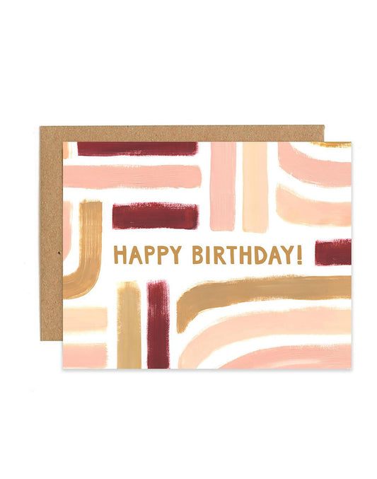 Sunset Stripe Birthday Card