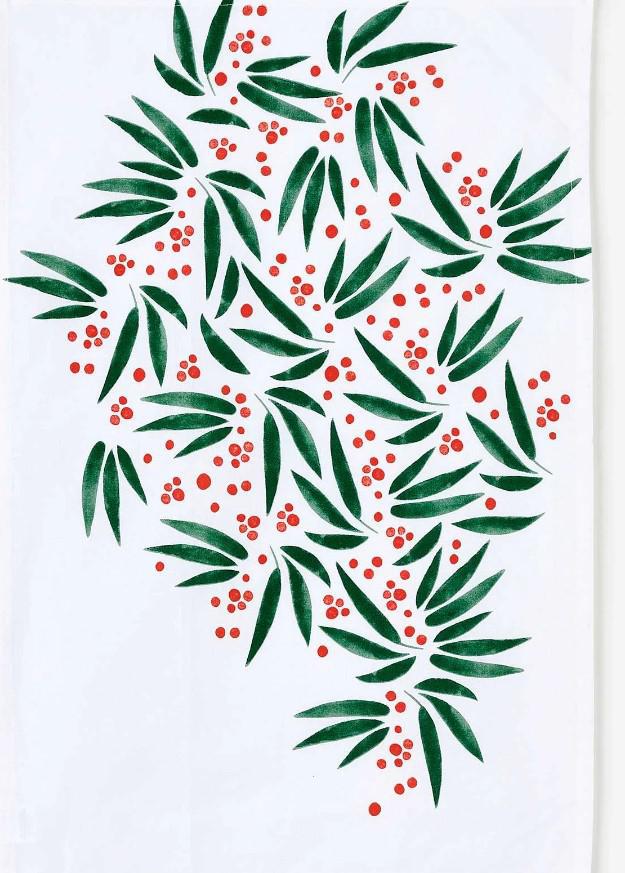 Leaf and Berry Dish Towel