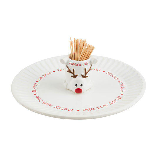 Reindeer Toothpick Appetizer Plate