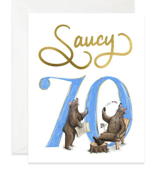 Saucy 70 Birthday Card