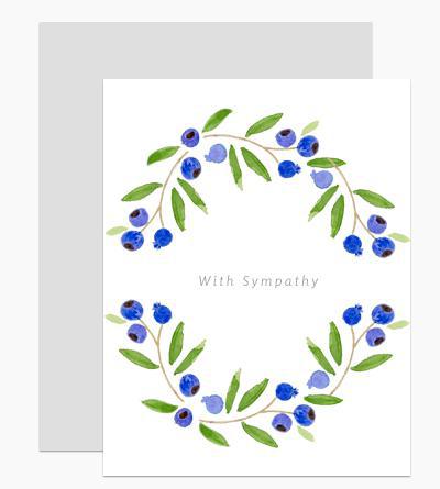 Blueberry Sympathy Card