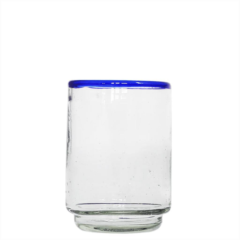 Medium Blue Rim Glass