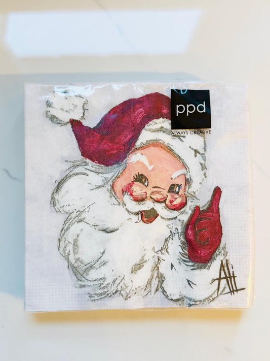 Jolly St. Nick Cocktail Napkins