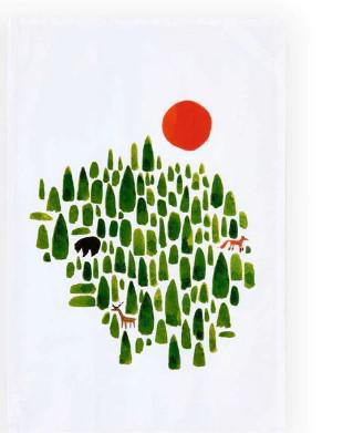 Winter Forest Dish Towel