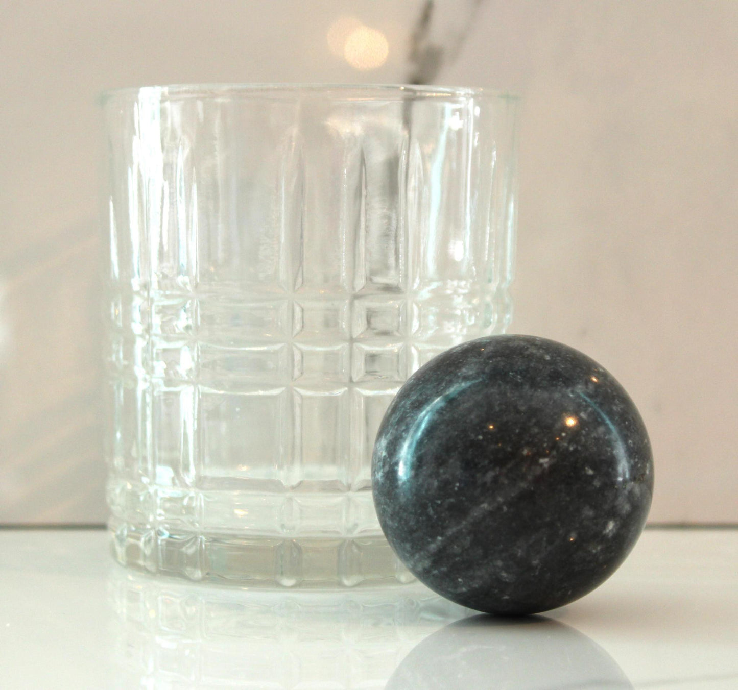 Double Old Fashioned Glass with Whiskey Stone