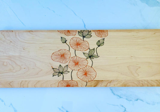 Large Maple, Hand Painted Serving Board