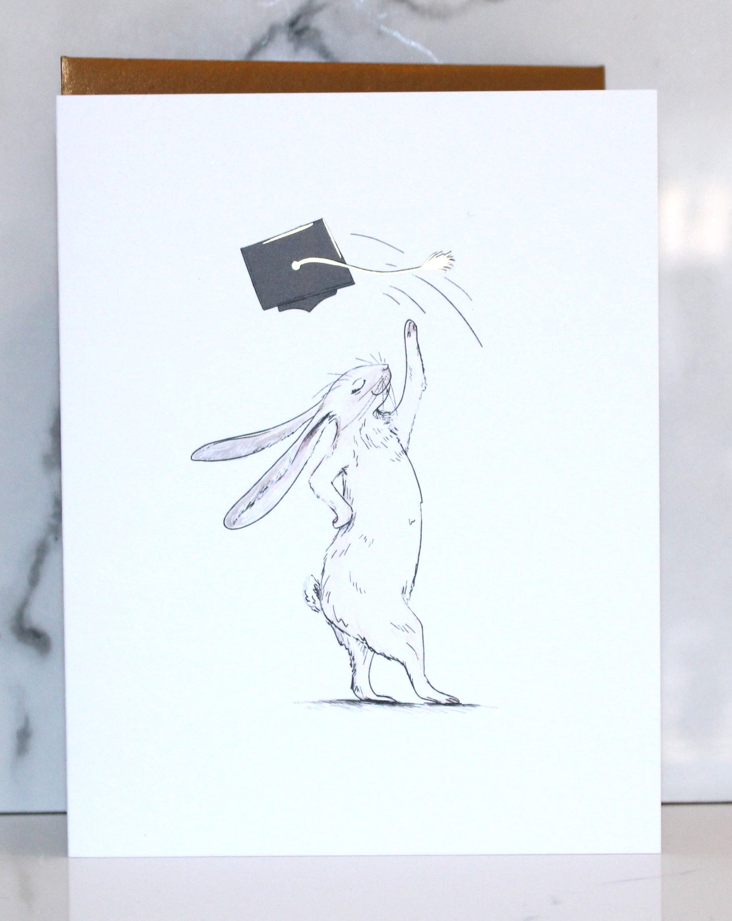 Graduation Rabbit Card