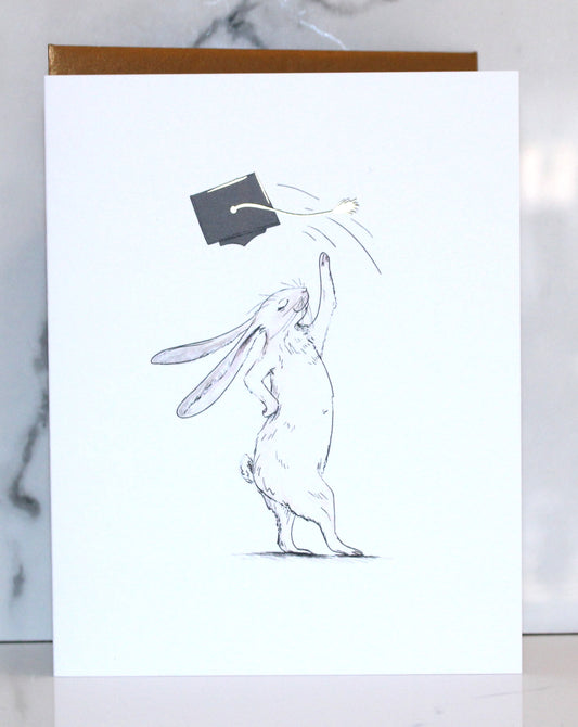 Graduation Rabbit Card