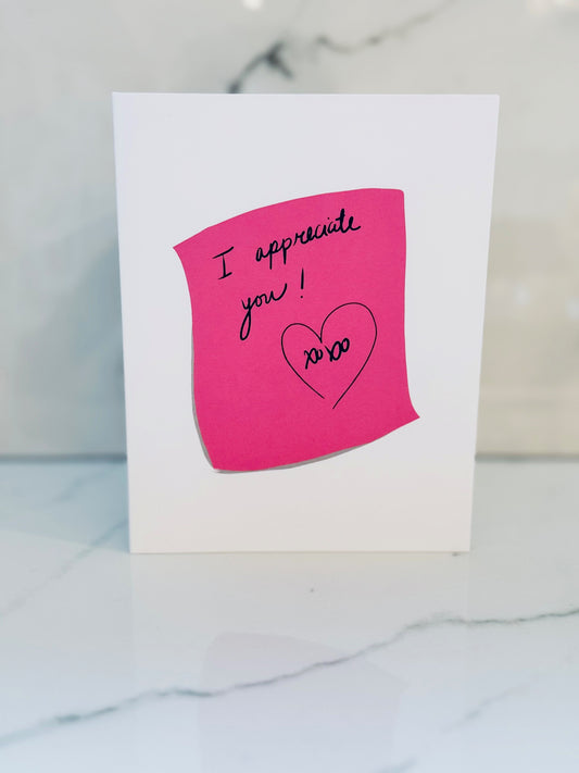 I Appreciate You Greeting Card