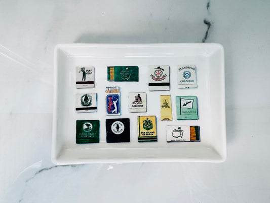 Golf Matches Match Book Ceramic Tray