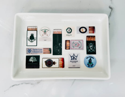 International Golf Matches Match Book Ceramic Tray