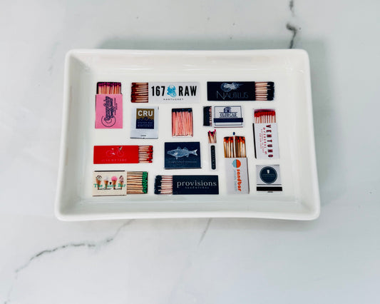 Nantucket Matches Ceramic Tray