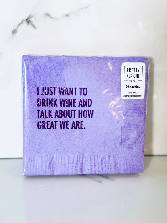 Wine & Great Cocktail Napkins