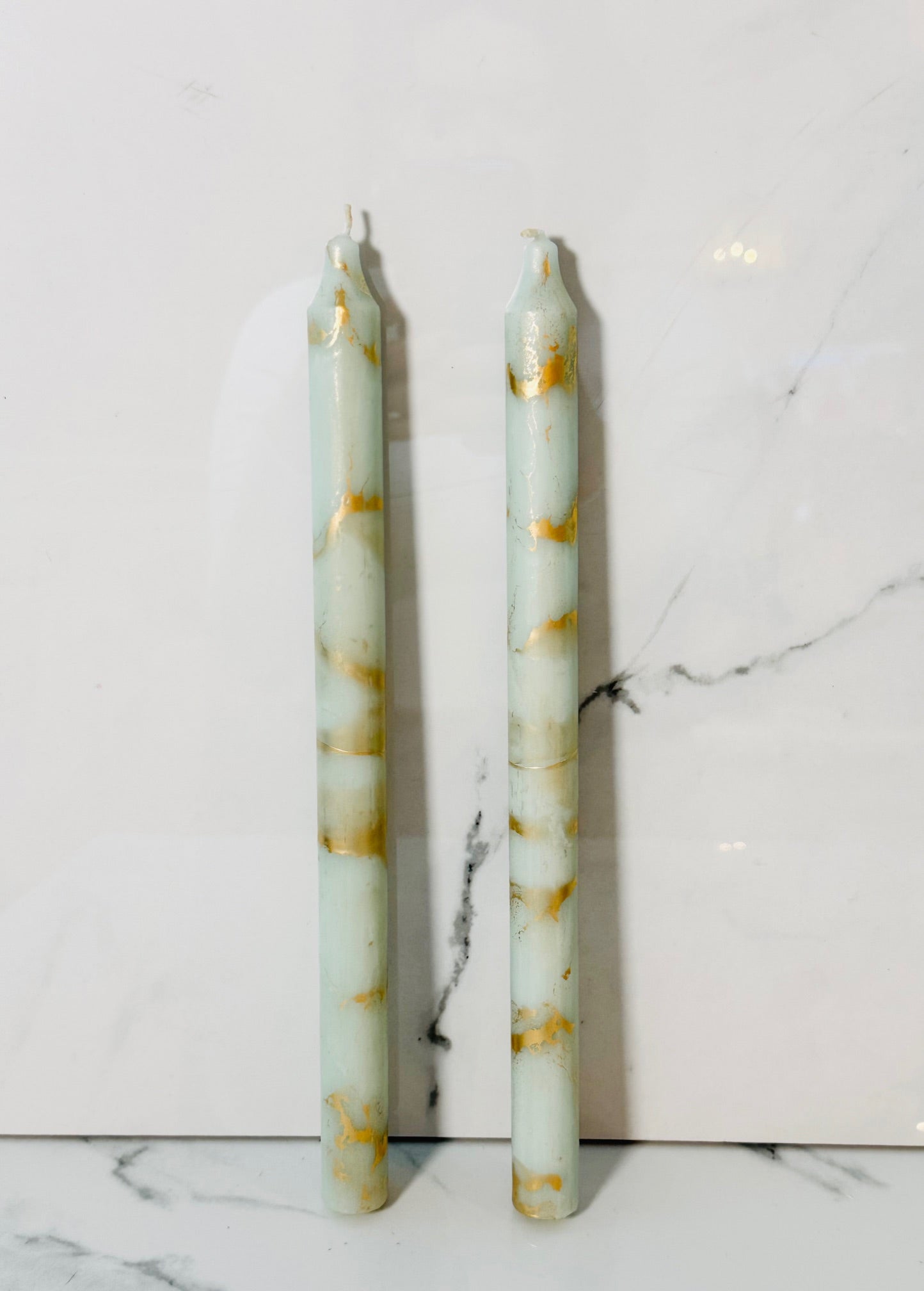 Pistachio With Gold Tapers - 12"