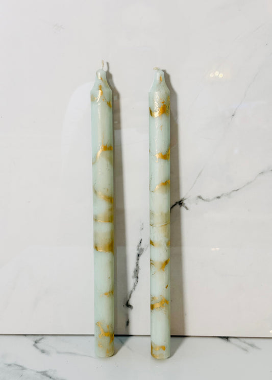 Pistachio With Gold Tapers - 12"