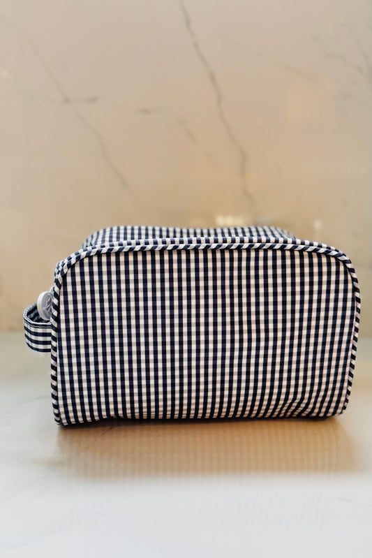 Navy Gingham Stoaway Bag