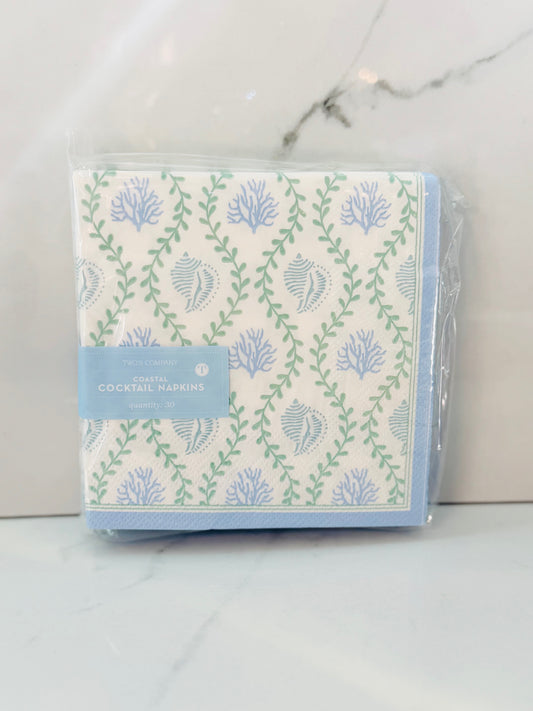 Coastal Paper Cocktail Napkin