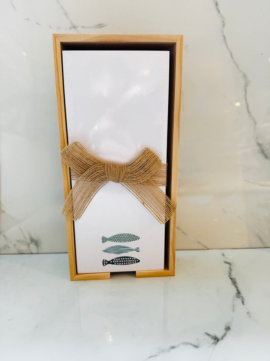 Long Fish Notepad + Holder