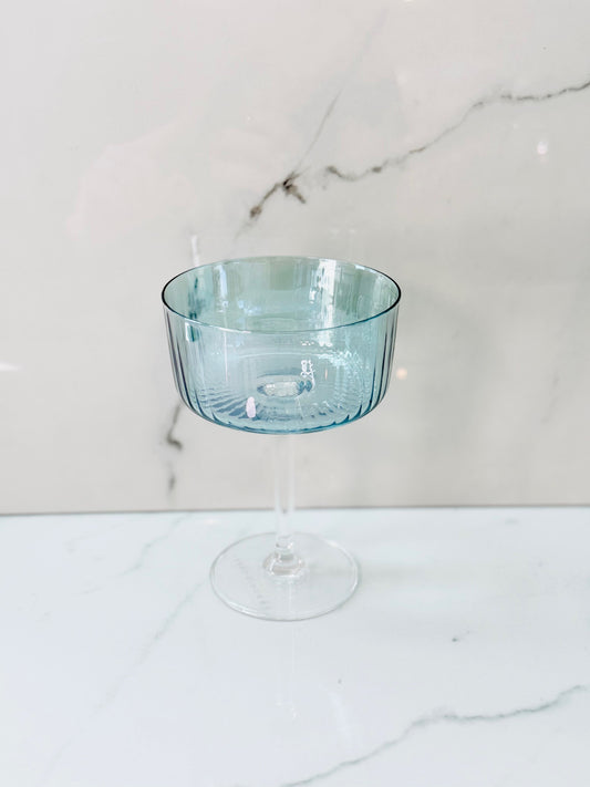 8oz Gems Cocktail Glass - Iridescent Blue