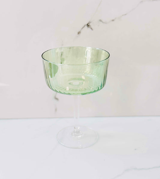8oz Gems Cocktail Glass - Light Green