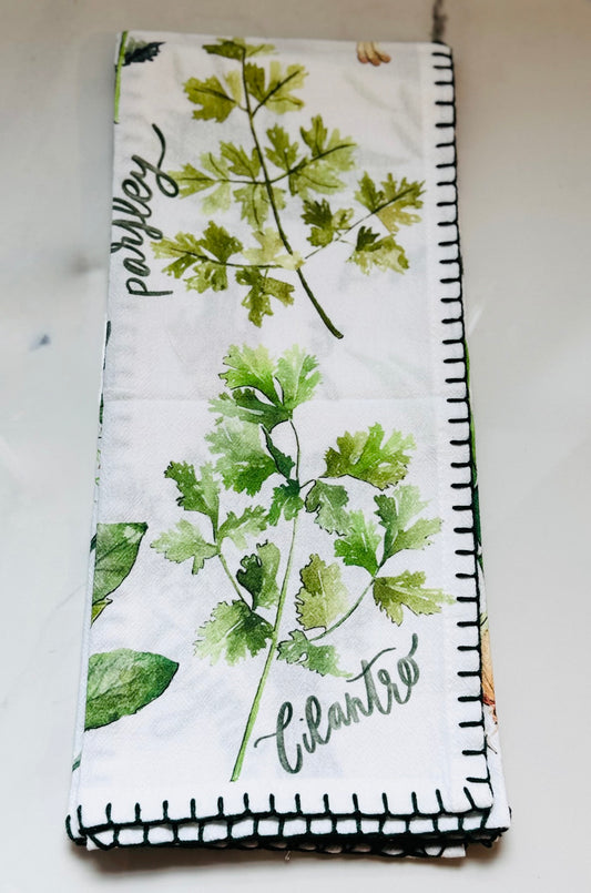 Garden Herb Chart Hand Towel