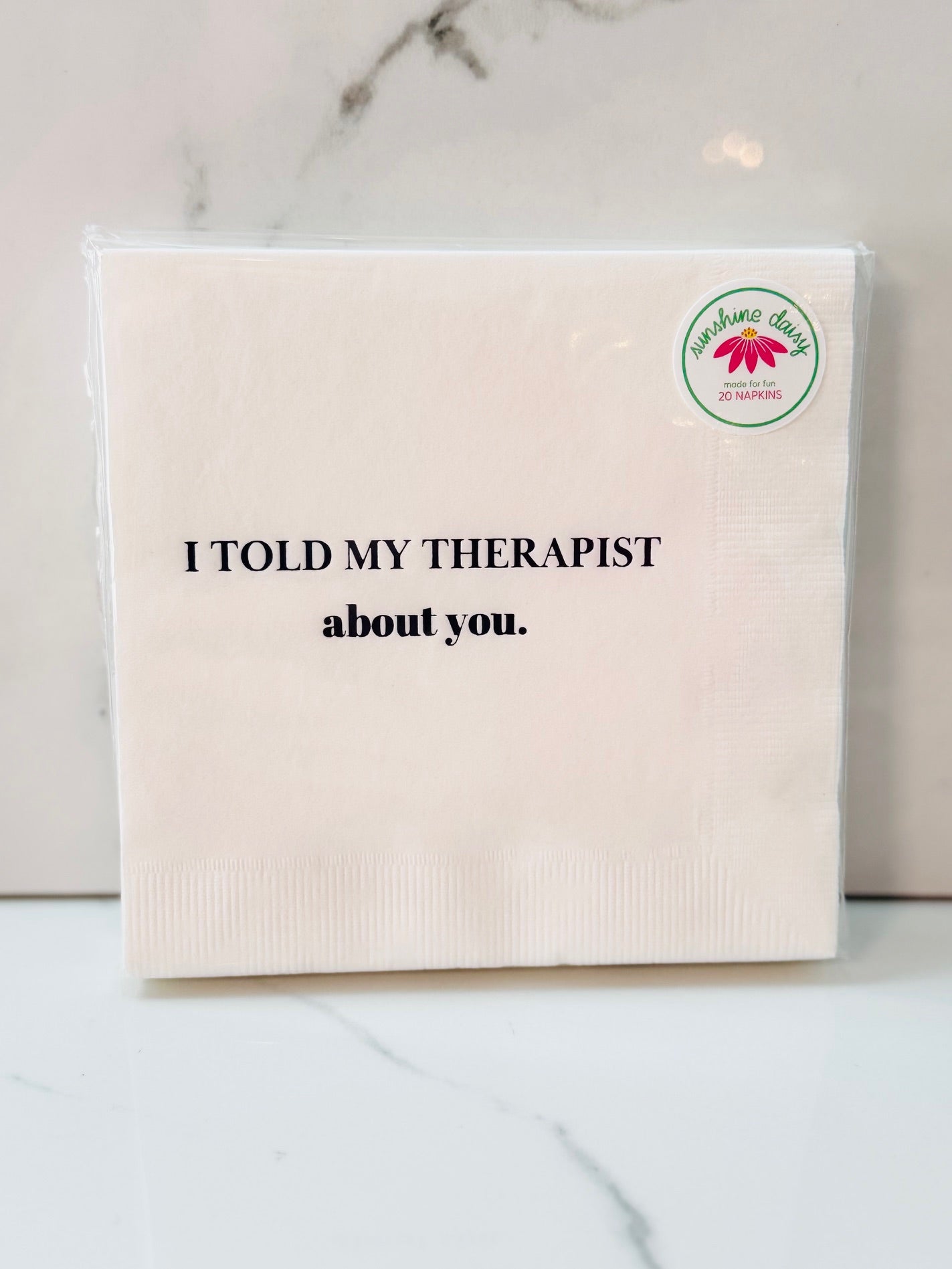 I Told My Therapist About You Cocktail Napkins
