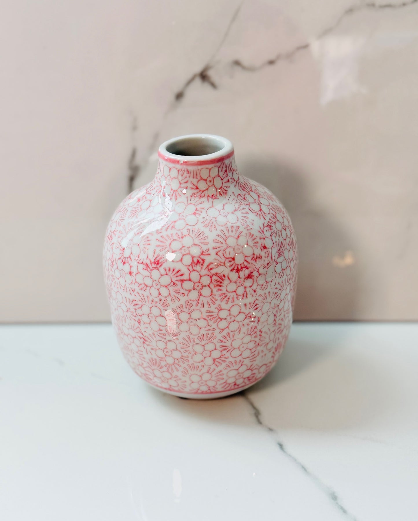 Pink Floral Vase