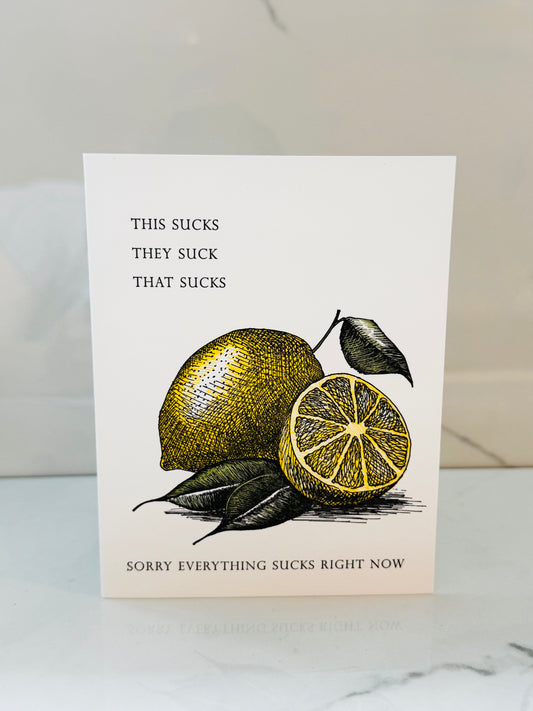 Sorry Everything Sucks Right Now Card