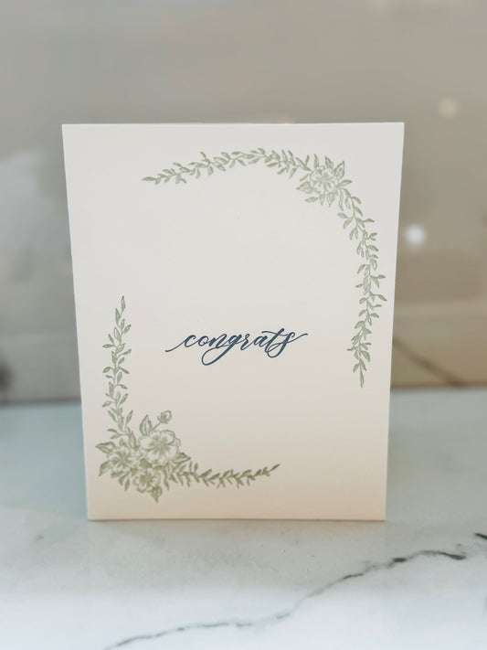 Congrats Letterpress Card