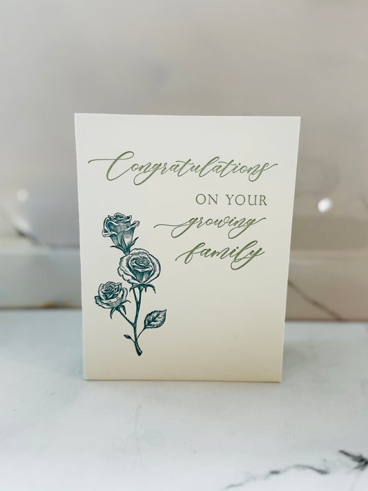 Congrats on Your Growing Family Card
