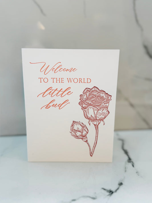 Welcome to the World Little Bud Card