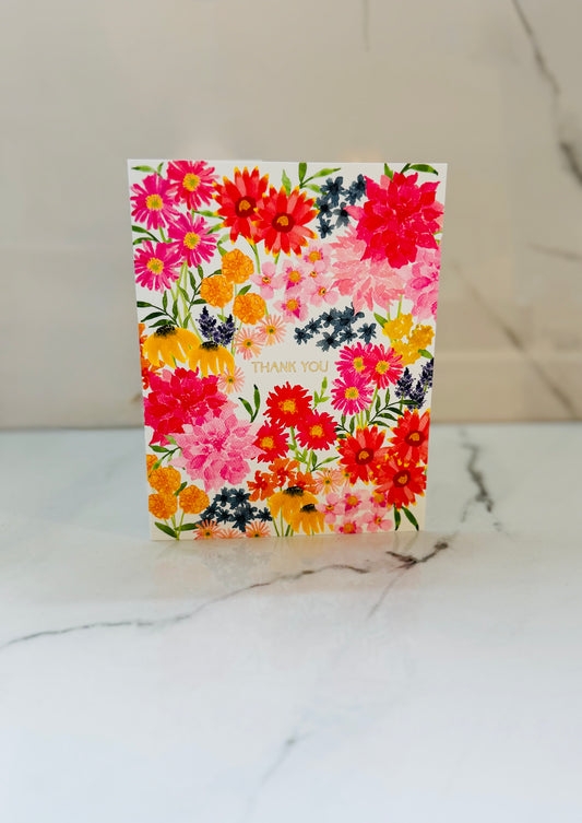 Bright Wildflowers Thank You Card