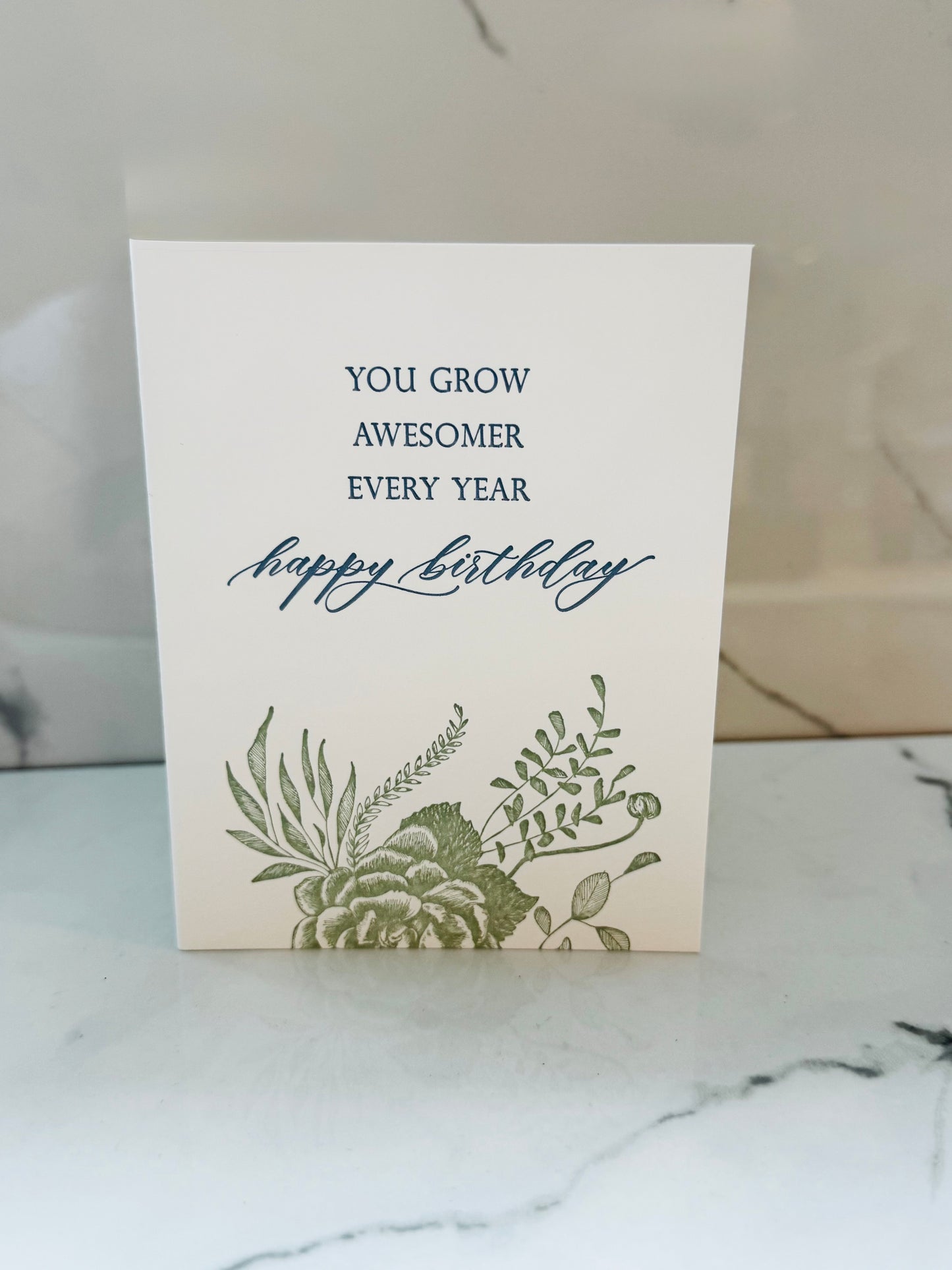 You Grow Awesomer Every Year Card