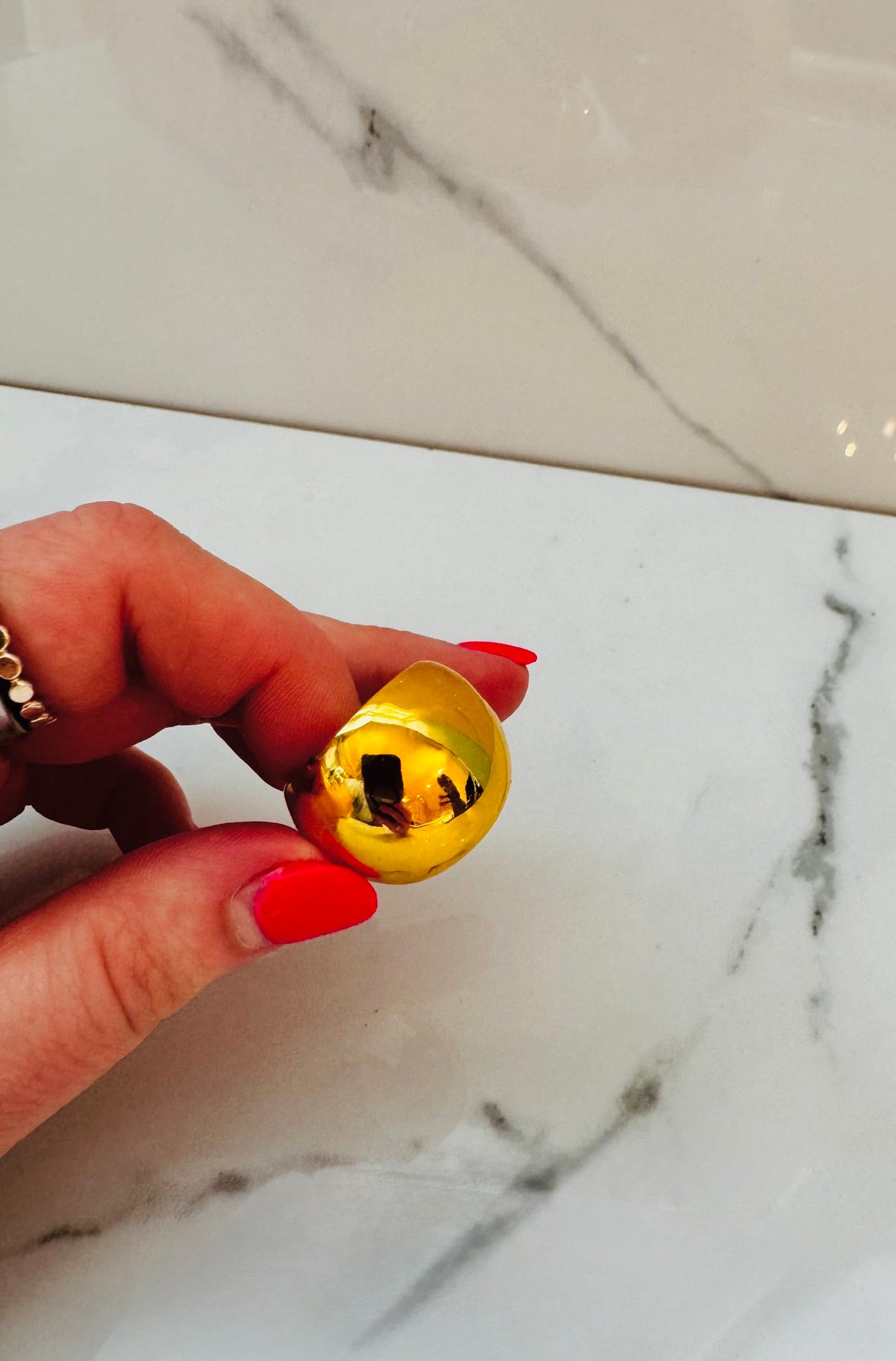 Gold Statement Ring - Size 8