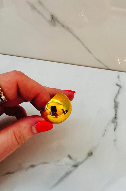 Gold Statement Ring - Size 8