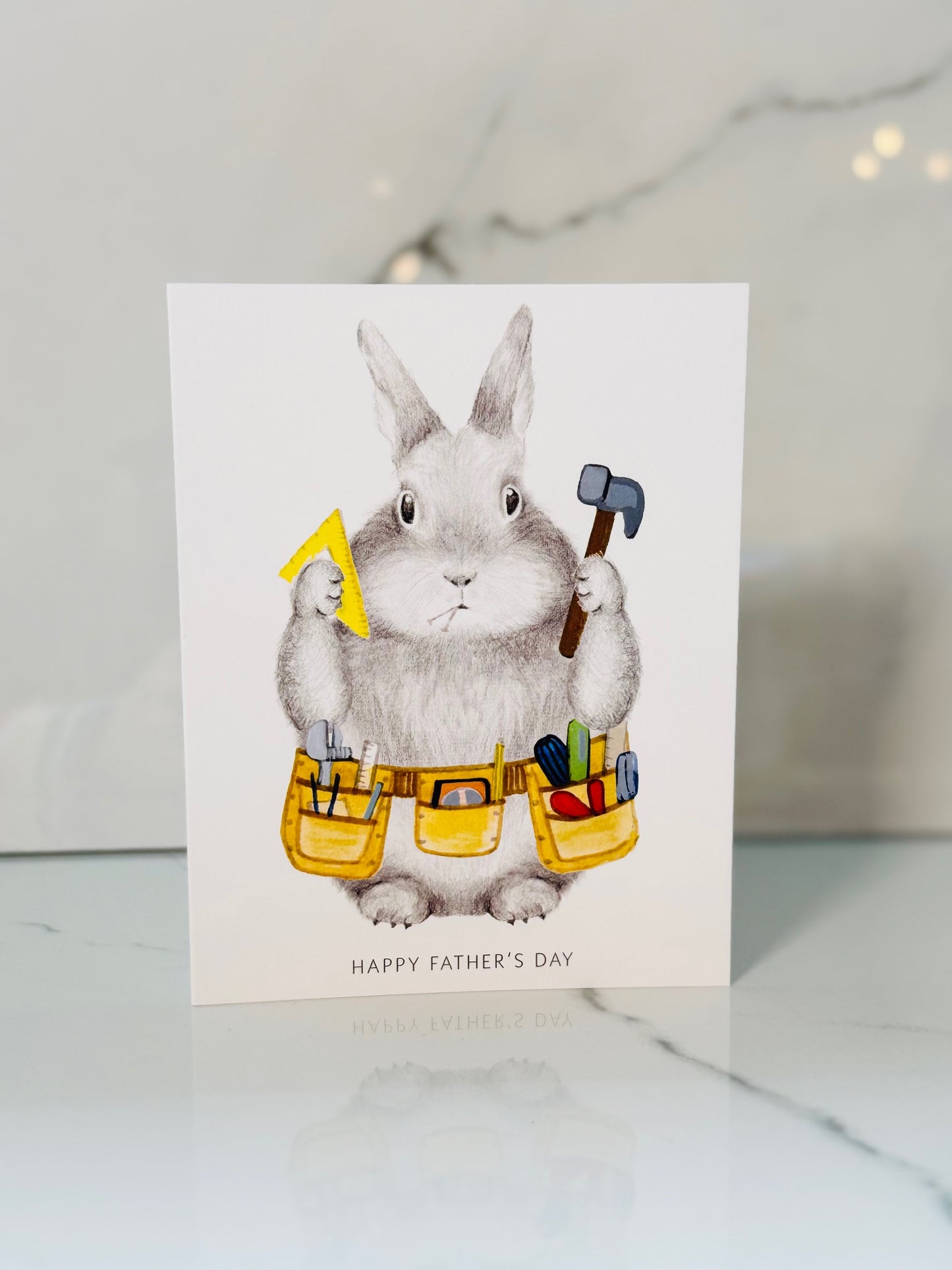 Dad Bunny Tool Belt Card