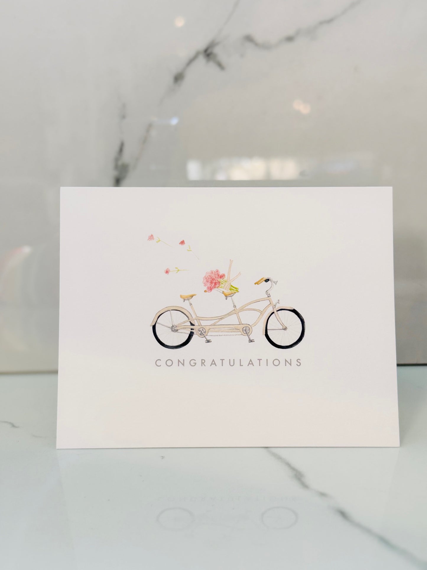 Congratulations Tandem Bicycle Card