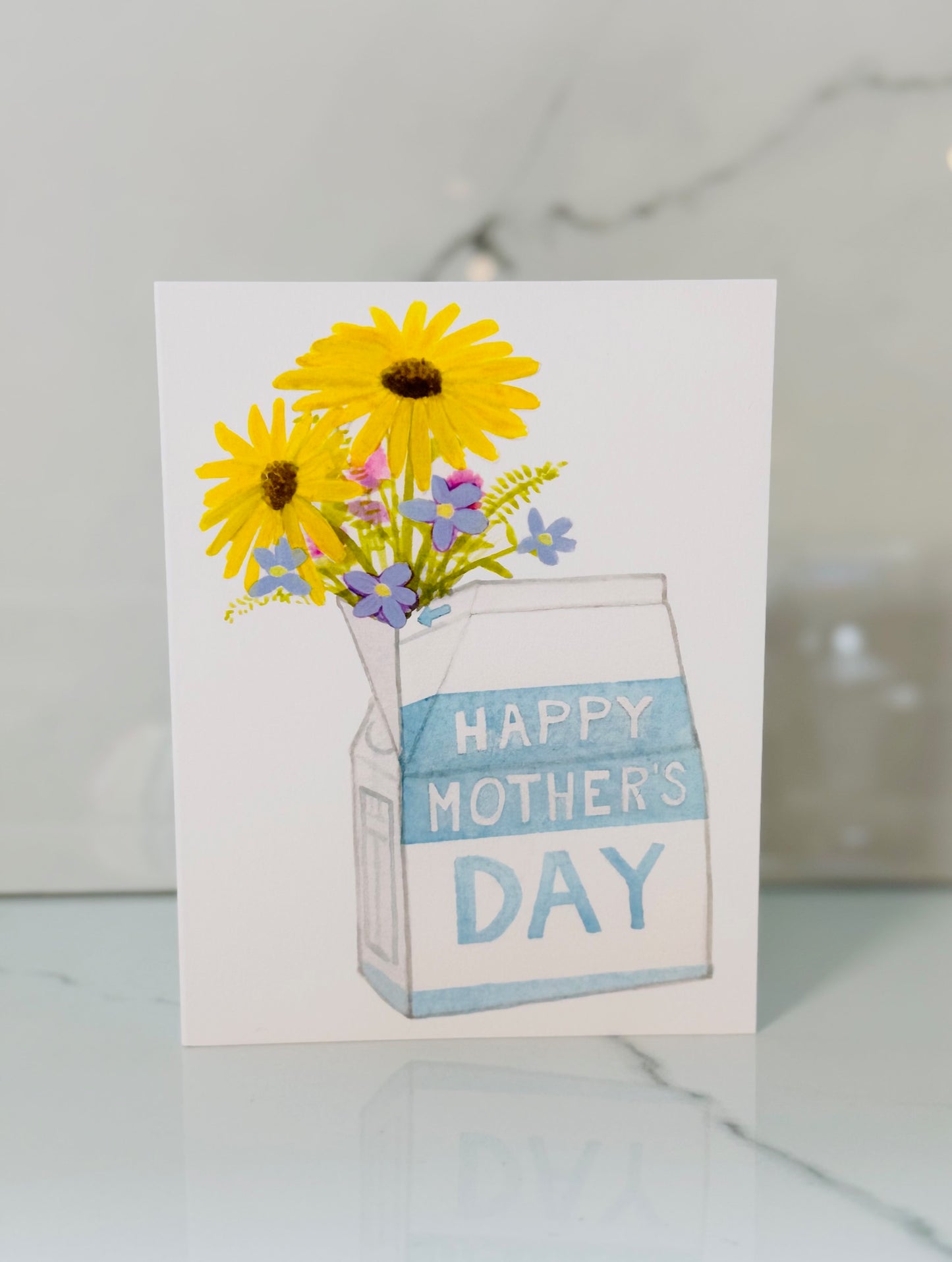 Mother's Day Flower & Milk Carton Card