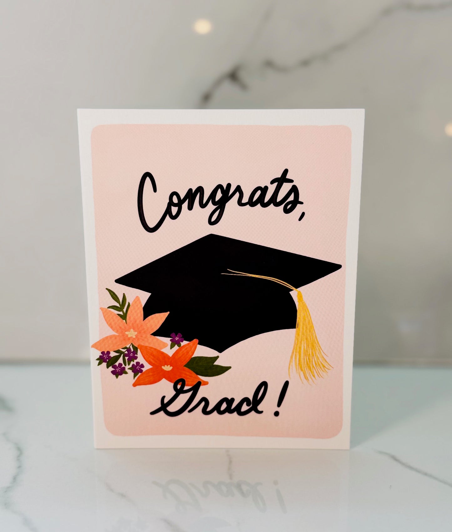 Floral Grad Card